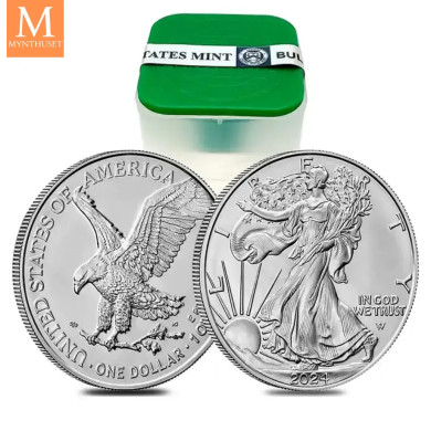 FORSEGLET TUBE! USA 2024 1 oz Sølv American Silver Eagle BU (20oz)