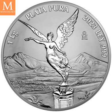 Meget sjelden! Mexico 2023 LIBERTAD 1 KILO CASA DE MONEDA DE MEXICO KV PROOFLIKE