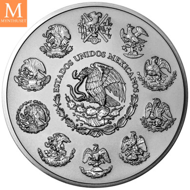 MEGET SJELDEN! Mexico 2023 AZTEC CALENDAR 1 KILO SØLV CASA DE MONEDA DE MEXICO