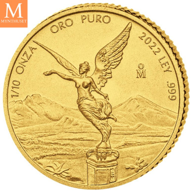 NYHET! Mexico 2022 LIBERTAD GULL 5 MYNTER 1,9 Oz KVALITET BU