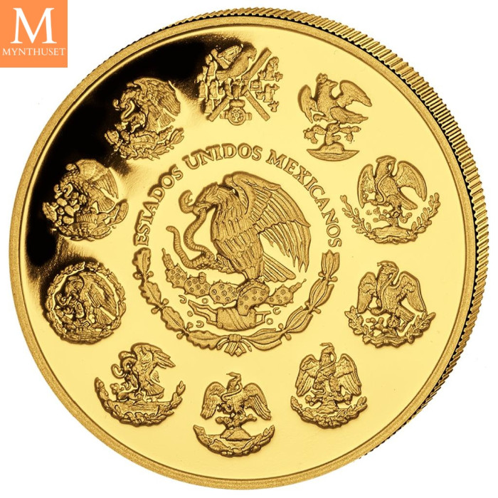 NYHET! Mexico 2022 LIBERTAD GULL 5 MYNTER 1,9 Oz KVALITET PROOF