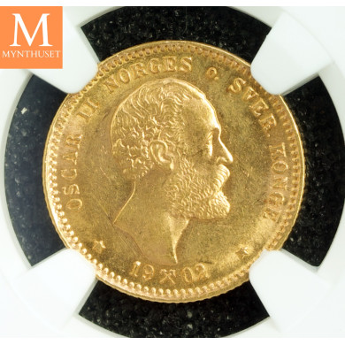10 kroner 1902 kvalitet pen 01 NGC MS62 10 kroner 1902 kvalitet pen 01 NGC MS62