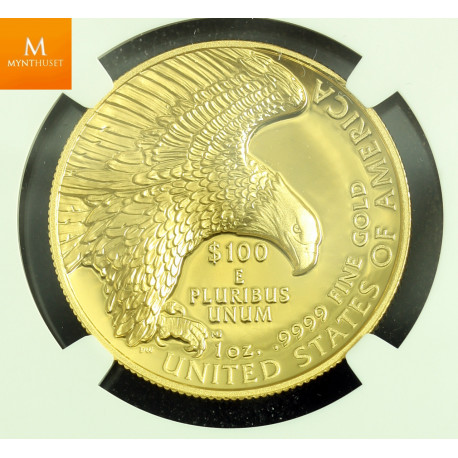 VAKKER! USA 2019 AMERICAN LIBERTY  100 DOLLAR 1 OZ HIGH RELIEF MED FORBEDRET FINISH