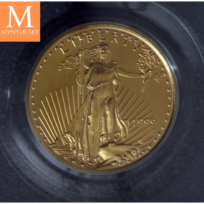 USA 1/10 GULL oz 1999 Gold Eagle WTC GROUND ZERO PCGS MS69