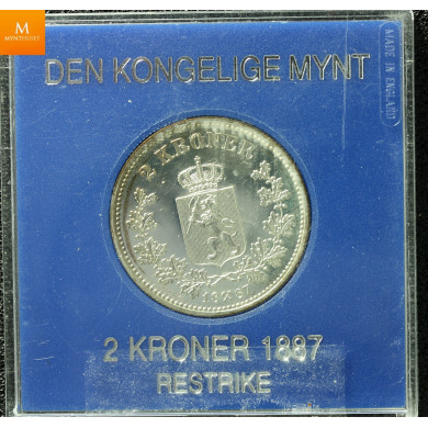 2 kroner 1887 "Retrike"