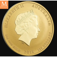 2018P Australia 1 oz Gull Lunar Series 2 Year of the DOG kvalitet BU i kapsel
