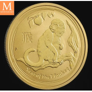 2016P Australia 1 oz Gull Lunar Series 2 Year of the MONKEY kvalitet BU i kapsel