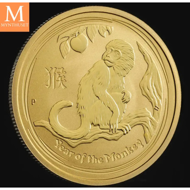 2016P Australia 1 oz Gull Lunar Series 2 Year of the MONKEY kvalitet BU i kapsel