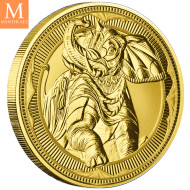 Niue 2024 CHESS  KNIGHT ( SJAKK RIDDER) 1 OZ GULL MOTIVET ER BELAGT MED PLATINUM