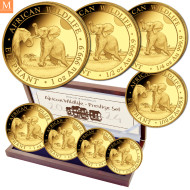 Somalia 2024 ELEPHANT PRESTIGE SET 4 GULLMYNTER 1,85 OZ  AFRICAN WILDLIFE