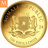 Somalia 2024 ELEPHANT PRESTIGE SET 4 GULLMYNTER 1,85 OZ  AFRICAN WILDLIFE