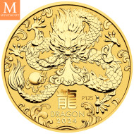 NYHET! Australia 2024 YEAR OF THE DRAGON SETT LUNAR SERIES III. 10 SØLV MYNTER
