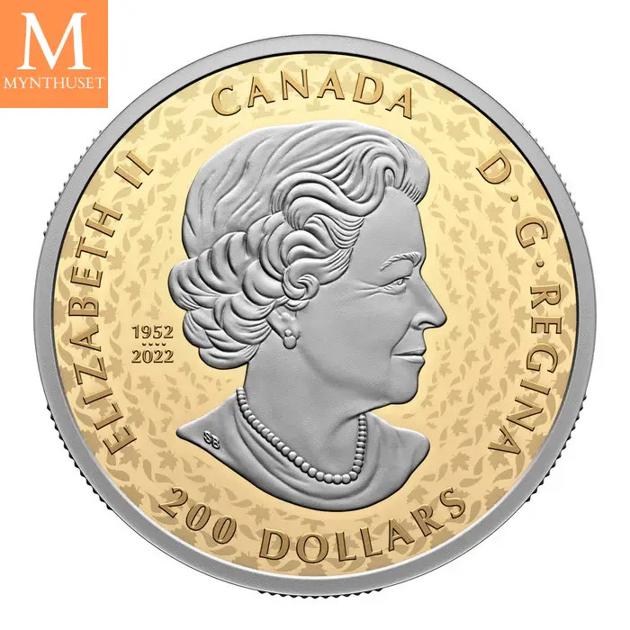 Canada 2024 200 dollar Peace Dollar 1.066 Troy Ounces Gull Kvalitet proof