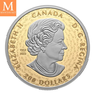 Canada 2024 200 dollar Peace Dollar 1.066 Troy Ounces Gull Kvalitet proof Canada 2024 200 dollar Peace Dollar 1.066 Troy Ounces Gull Kvalitet proof