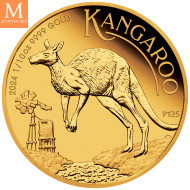 Australia 2024 KANGAROO 1/10 OZ  KVALITET PROOF I SKRIN OPPLAG KUN 500