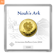 Råstilig! Armenia 100 Dram Noahs Ark 2024 1 gram fint gull i forseglet kapsel med unikt nummer
