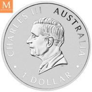 Nydelig! Australia 2024 AUSTRALIAN EMU  COLOR 1 OZ  sølv kvalitet BU