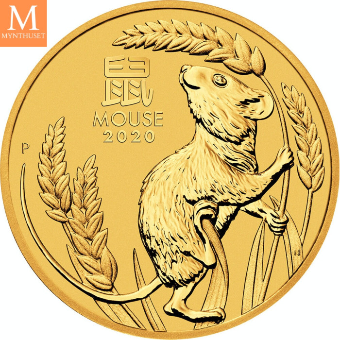 Australia 2020 2 oz Gull Lunar S3 Year of the Mouse BU M/Kapsel