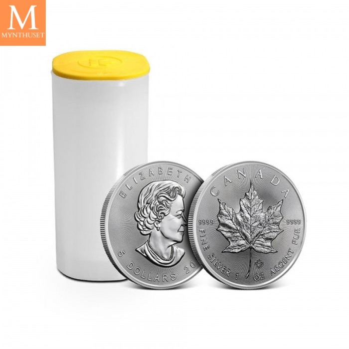 NYHET! CANADA Sølv 2024 MAPLE LEAF  1 OZ kvalitet BU