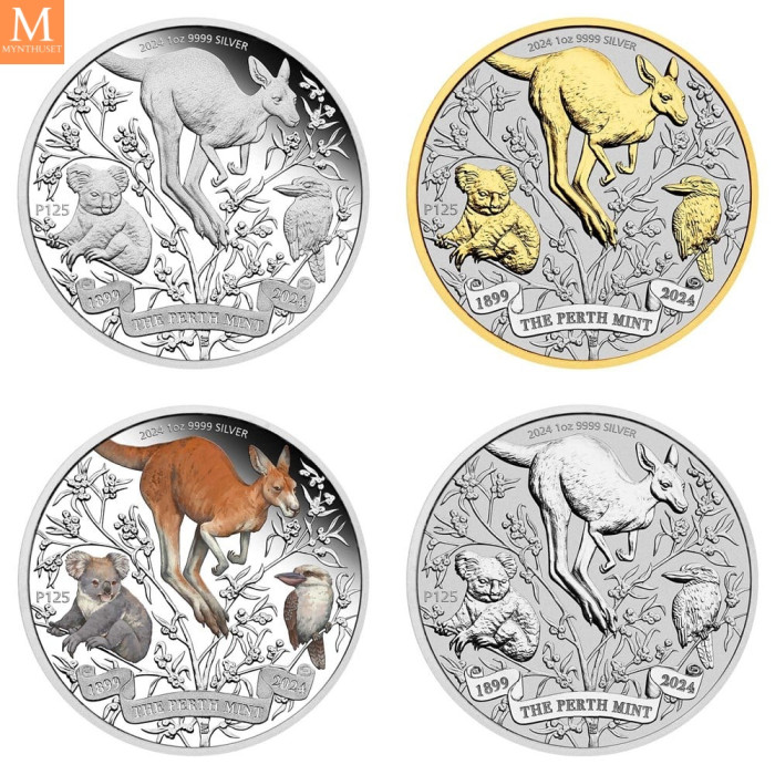 Australia 2024 THE PERTH MINT SETT 125TH ANNIVERSARY 4 MYNTER