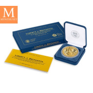 NYHET! 2024 USA 100 dollar Liberty and Britannia kvalitet proof high relief med boks og coa