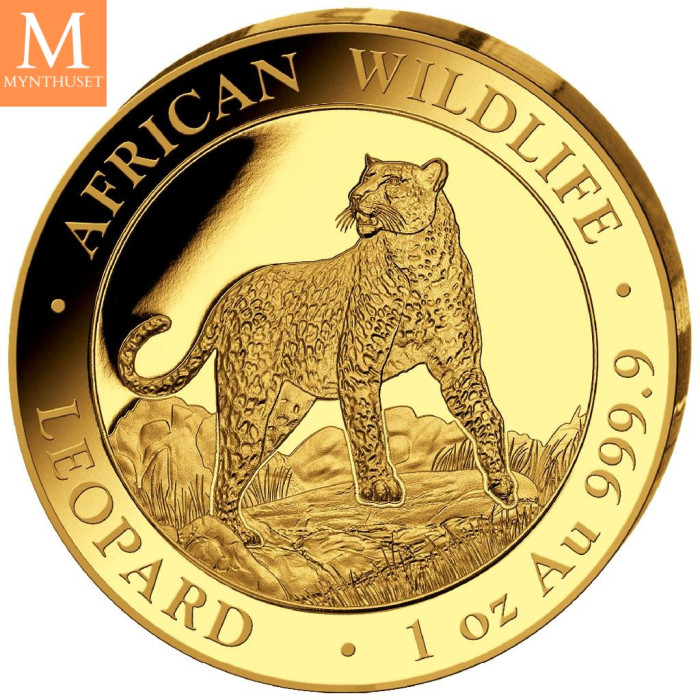 Somalia 2022 LEOPARD PRESTIGE GULL SETT AFRICAN WILDLIFE 4 MYNTER 1,85 OZ PROOF