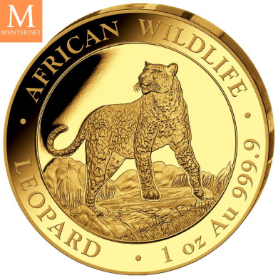 Somalia 2022 LEOPARD PRESTIGE GULL SETT AFRICAN WILDLIFE 4 MYNTER 1,85 OZ PROOF