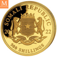 Somalia 2022 LEOPARD PRESTIGE GULL SETT AFRICAN WILDLIFE 4 MYNTER 1,85 OZ PROOF