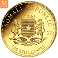 Somalia 2022 LEOPARD PRESTIGE GULL SETT AFRICAN WILDLIFE 4 MYNTER 1,85 OZ PROOF