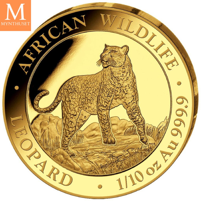 Somalia 2022 LEOPARD PRESTIGE GULL SETT AFRICAN WILDLIFE 4 MYNTER 1,85 OZ PROOF