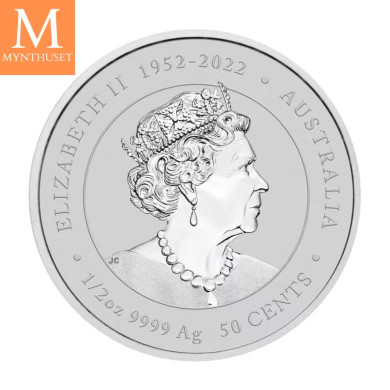 NYHET på lager! Australia 2024 1/2 oz Sølv Lunar S3 Year of the Dragon Farget White Dragon BU M/Kapsel