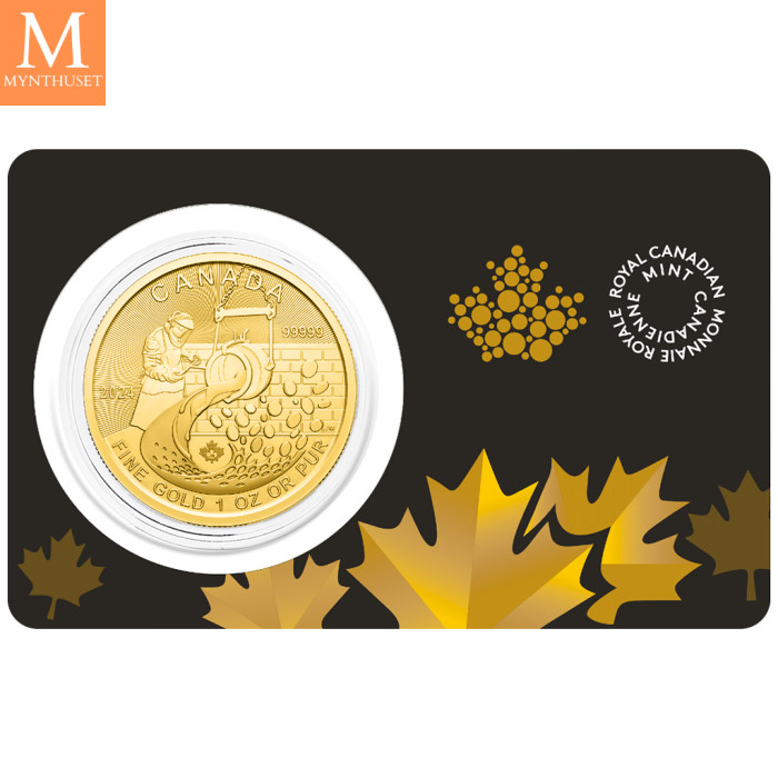 NYHET!Canada 2024 1 oz Gull .99999 Klondike Passage for Gold BU i Forseglet Garantikort