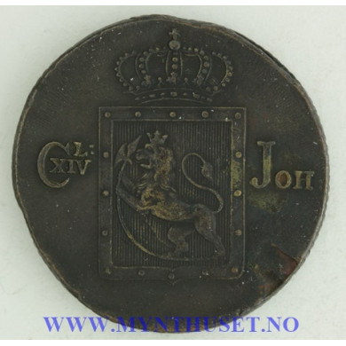 2 skilling 1832 kvalitet 1+/01 