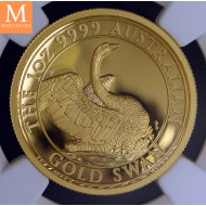 Sjelden! Australia 2020P 100 dollar gull Swan high relief kvalitet proof, NGC PF70 UCAM Sjelden