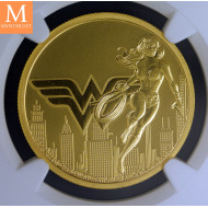 Niue 2021 WONDER WOMAN 1 OZ GULL mynt NGC MS69, KUN 150 mynter laget!