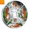 Tuvalu 2022 "YEAR OF THE TIGER" 4 x 1 DOLLAR SETT MED KVADRANTFORMEDE MYNTER I KVALIITET PROOF MED ESKE OG COA