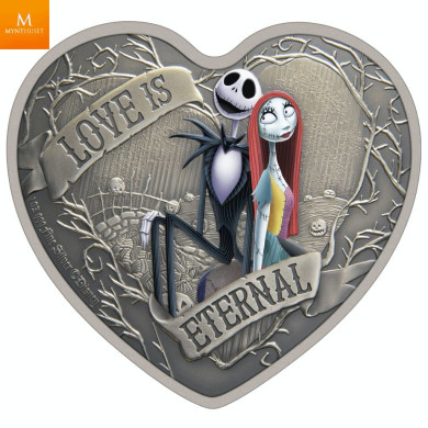 Niue 2021 THE NIGHTMARE BEFORE CHRISTMAS™ 1 OZ  SØLV KVALITET "Antique Finish"