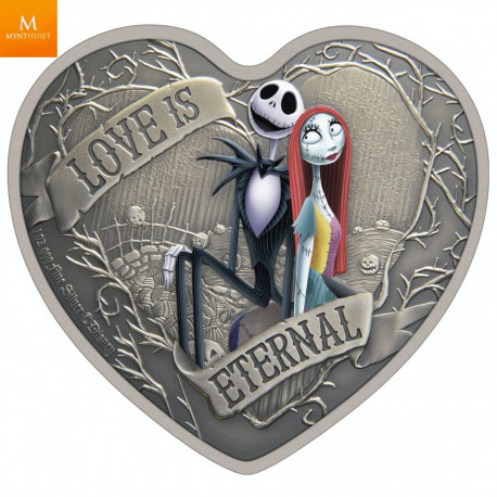 Niue 2021 THE NIGHTMARE BEFORE CHRISTMAS™ 1 OZ  SØLV KVALITET "Antique Finish"