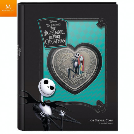 Niue 2021 THE NIGHTMARE BEFORE CHRISTMAS™ 1 OZ  SØLV KVALITET "Antique Finish"