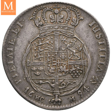 Speciedaler 1694 Christian V Danner Kongis Kv 1+