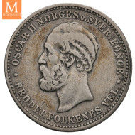 2 kroner 1887 Oscar II Kv.1