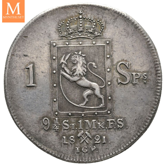 Speciedaler 1821 Carl XIV Johan kvalitet 01