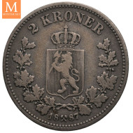2 kroner 1887 Oscar II Kv.1