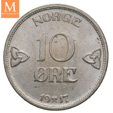 10 øre 1917 Haakon VII Kv 0