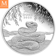 PÅ LAGER! Australia 2025 1/2 oz SØLV Lunar S3 Year of the Snake kvalitet proof
