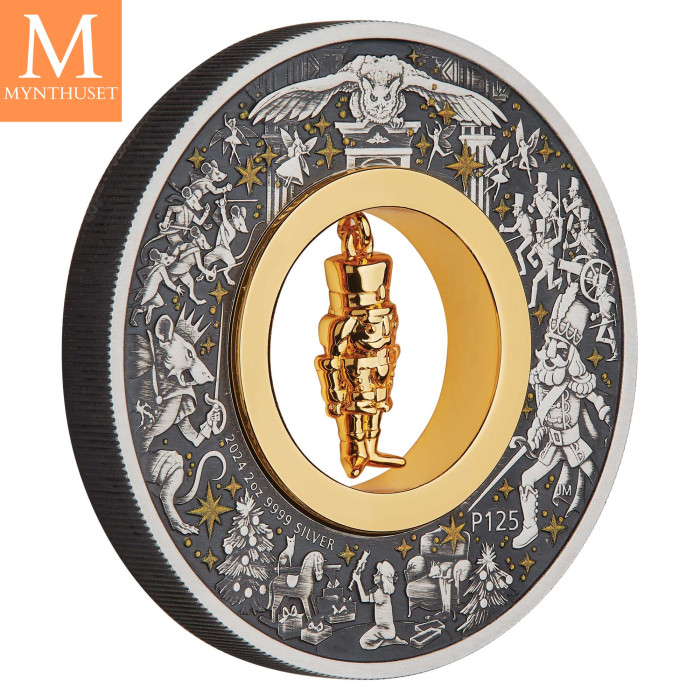 ÅRETS JULEGAVE! Australia The Christmas Nutcracker 2024 2oz sølv antikkfarget mynt