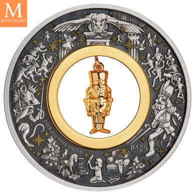 ÅRETS JULEGAVE! Australia The Christmas Nutcracker 2024 2oz sølv antikkfarget mynt