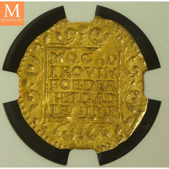 Rundeskatten gull dukat 1724 Utrecht kvalitet 01 NGC MS63