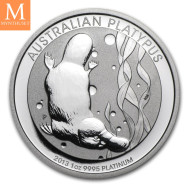Australia 2013 1 oz Platinum Platypus kvalitet 0, NGC MS70