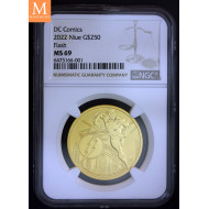 Sjelden! Niue 2022 FLash GULL 250  DOLLAR 1 OZ i kvalitet BU NGC MS69